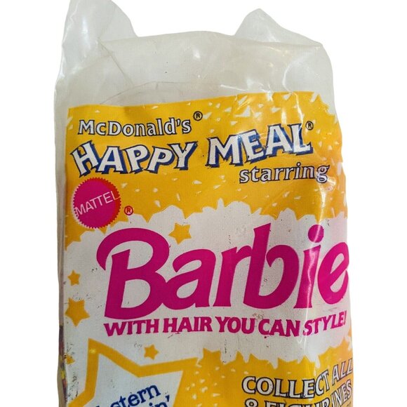 VTG 1992 Barbie McDonald’s Hair You Can Style Western Stampin’ Barbie Happy Meal - Picture 3 of 8
